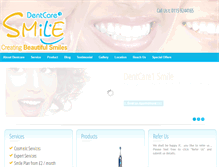 Tablet Screenshot of dentcare1smile.com